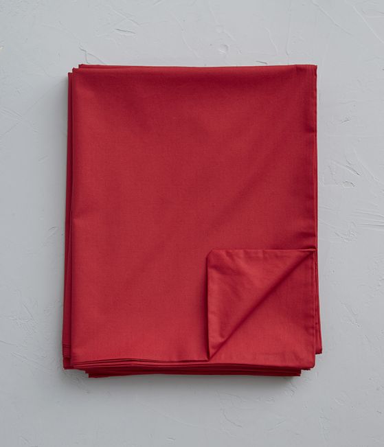 Percale duvet cover rouge fétiche