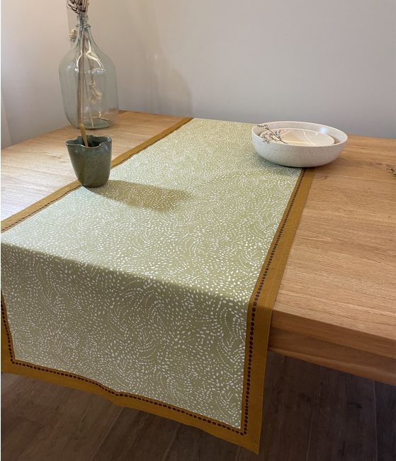 Table runner 50x150 Saïpan vert