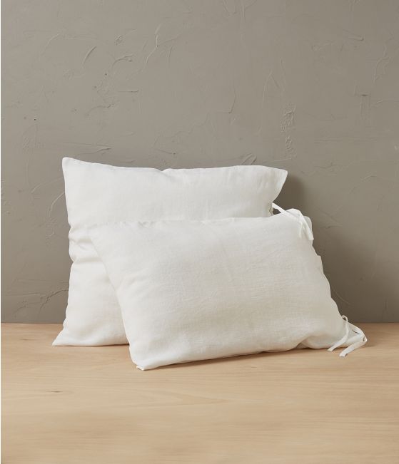 White stone washed linen