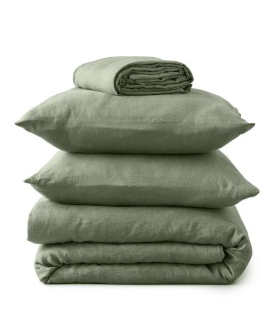 Vert jade stone washed linen