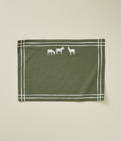 Table mat RDV au pré kaki