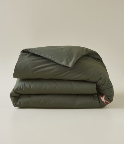 Embroidered duvet cover Les voyageurs