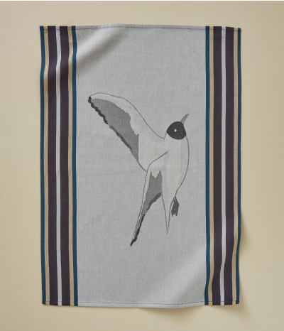Tea towel Marée basse gris