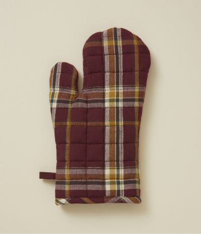 Check oven mitten Forêt enchantée