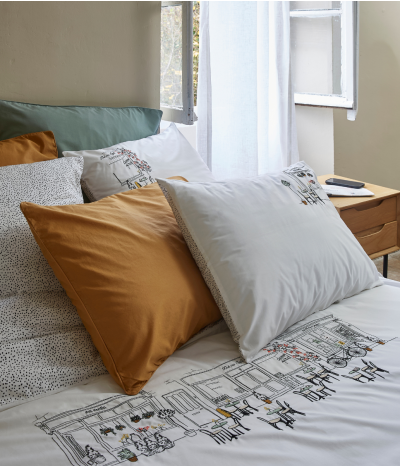 Printed bed set En terrasse