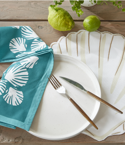 Table linen Baléares turquoise
