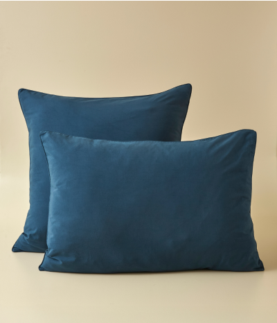 Washed percale pillowcase Encre