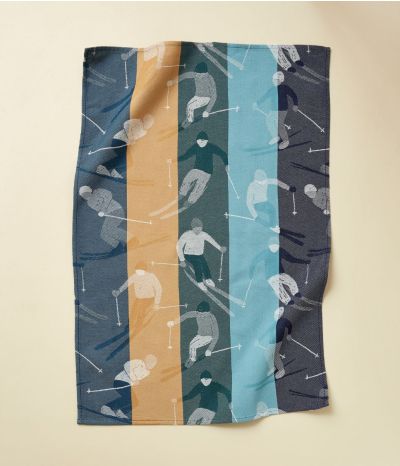 Torchon jacquard Après-ski bleu