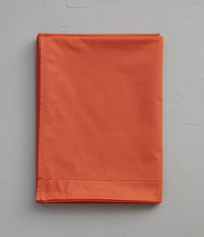Orange flat sheet etincelle 180x290 cm