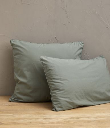 Washed percale vert sauge