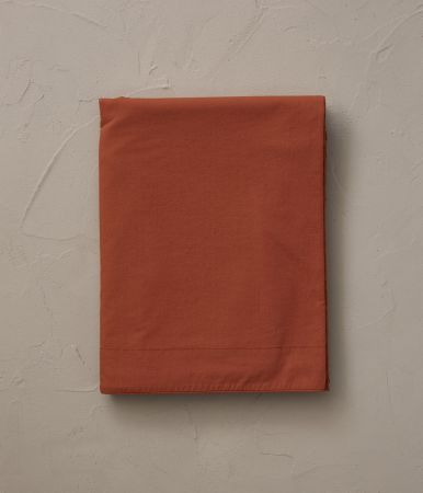 Flat sheet Orange argile 180x290 cm