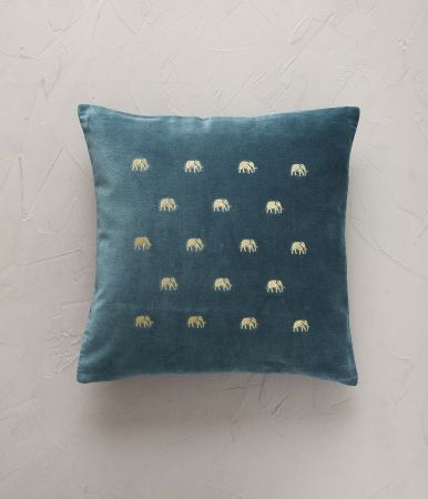 Cushion cover Prajapati vert gombo