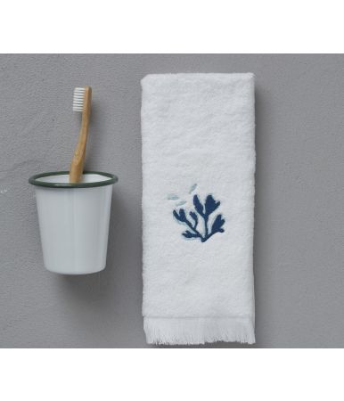 Guest towel Contre courants blanc 30x50cm