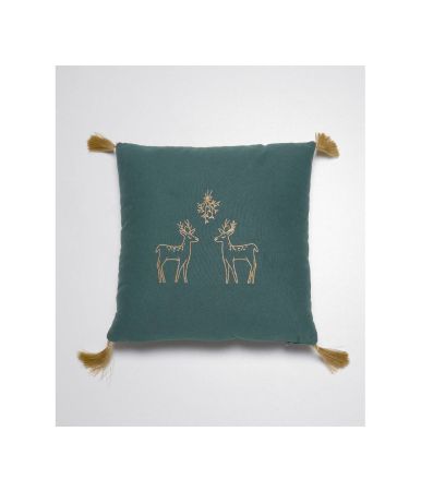 Embroidered cushion Jours de fête 30x30 cm