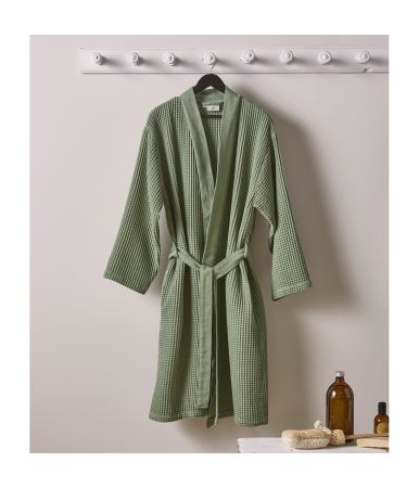Kimono honeycomb Bain de minuit Vert jade
