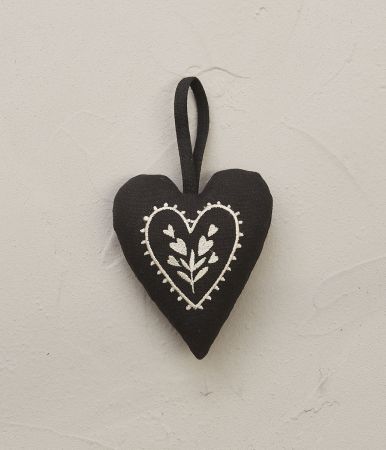 Heart-shaped decoration item Bonheur noir