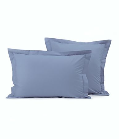 Cotton pillow case blue belle-île
