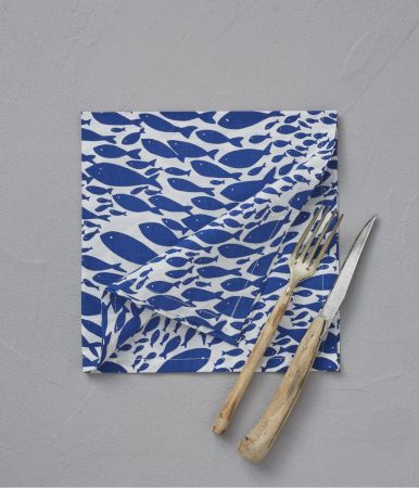 Napkin Journée à la mer imprimé
