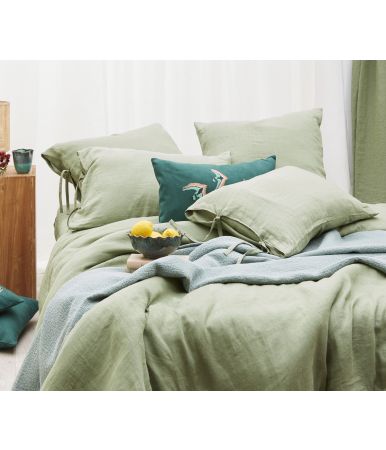 Vert jade stone washed linen