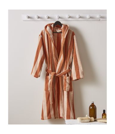 Bathrobe Lignes pink