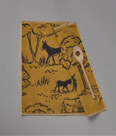 Terry towel Cévennes jaune 50x50cm