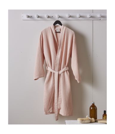 Kimono honeycomb Bain de minuit pink