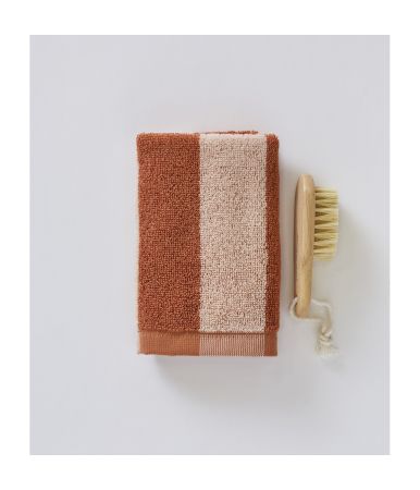 Fancy guest towel Lignes rose