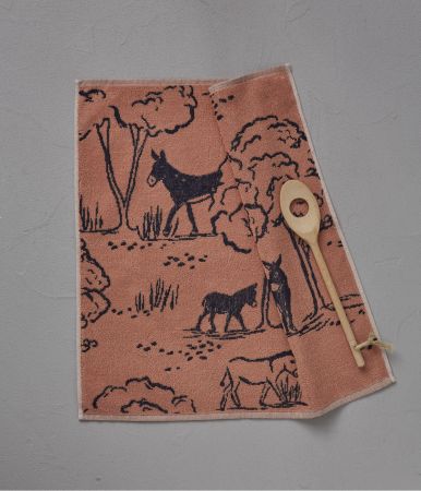 Terry towel Cévennes rose 50x50cm
