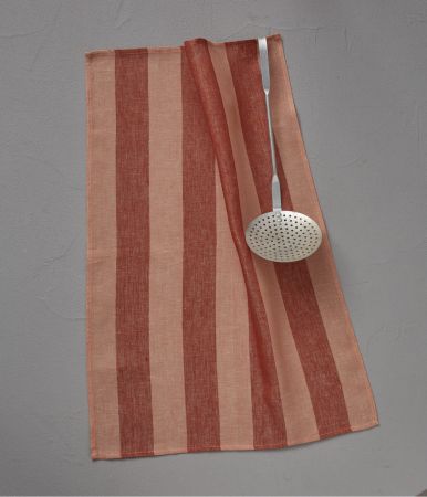 Linen Tea towel Cévennes rose 50x70cm