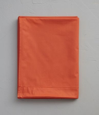 Orange flat sheet etincelle 180x290 cm