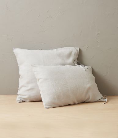 Grey plume stone washed linen