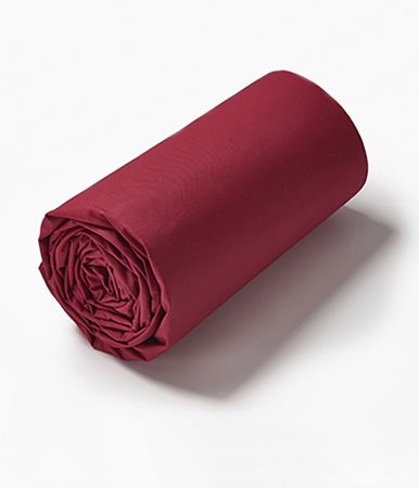 Percale fitted sheet rouge fétiche