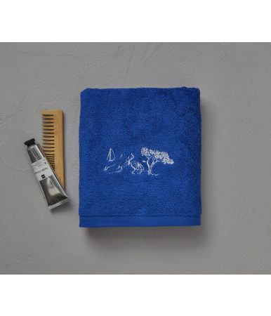 Fancy towel Journée mer bleu 50x100cm