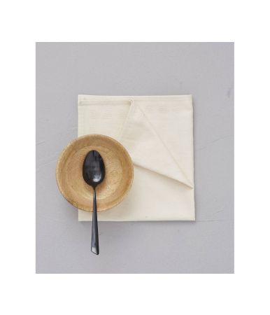 Shell white damask napkin Eloges