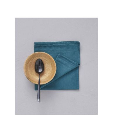 Ink blue damask napkin Eloges