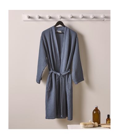 Kimono honeycomb Bain de minuit blue