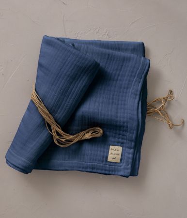Plaid tout en douceur Bleu
