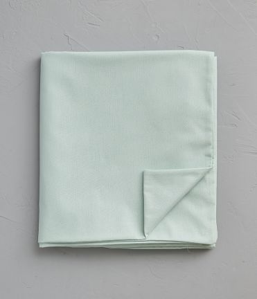 Green flat sheet fleur d'amandier 180x290 cm