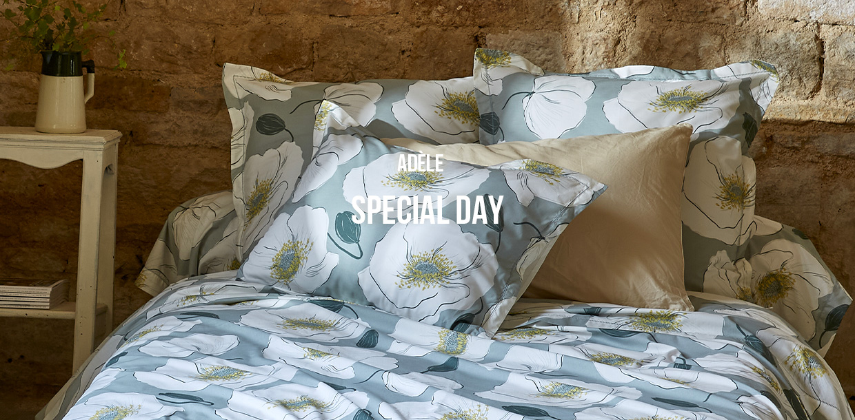Escale embroidered bed linen 