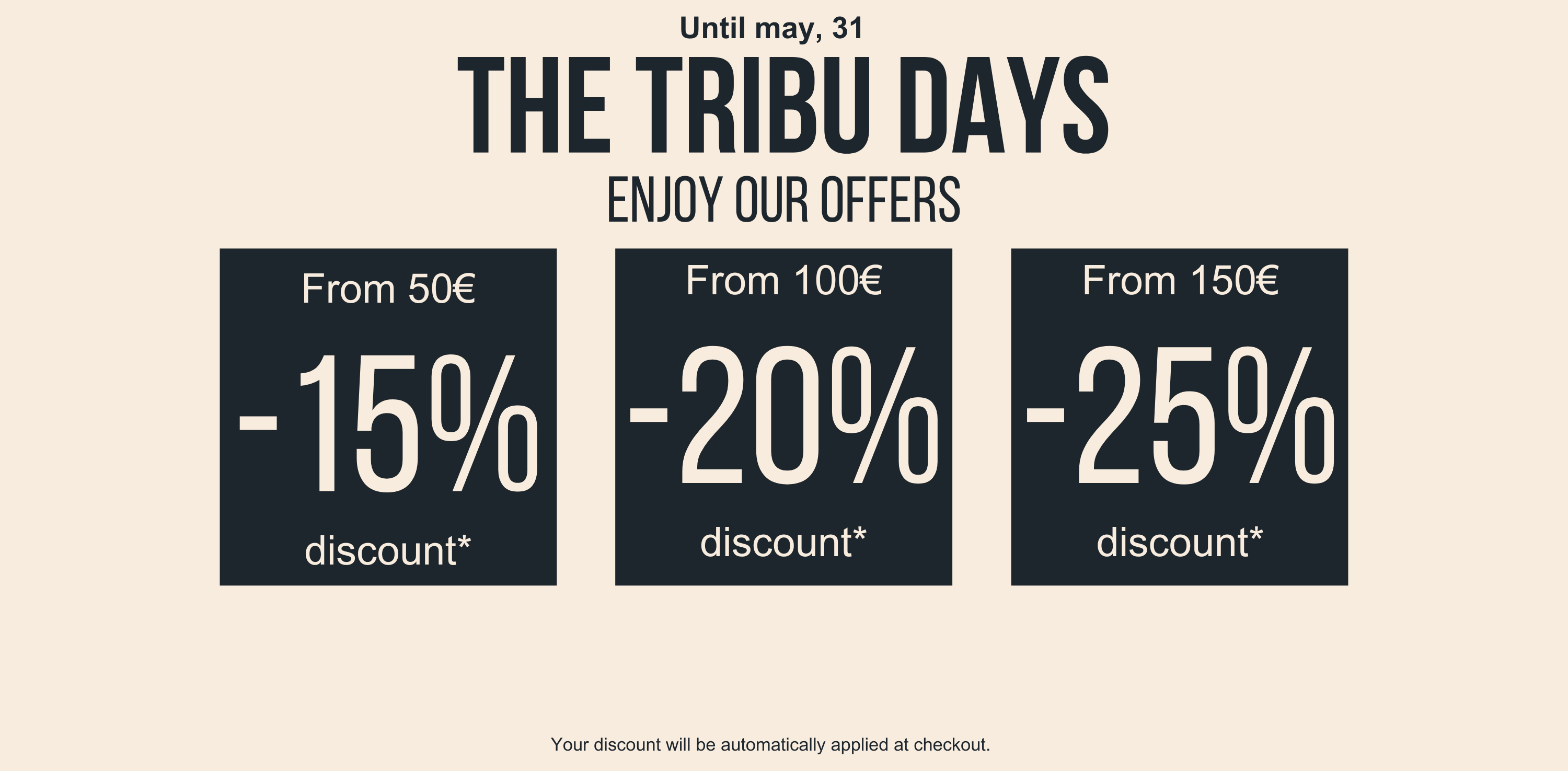 Triby Days : 25% off 