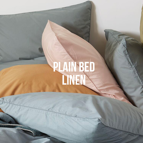 Plain bed linen 