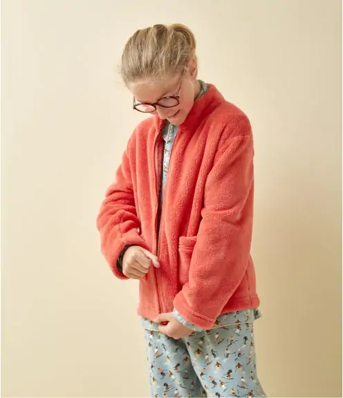 Veste polaire enfant Rose flamingo