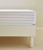 Drap housse imprimé rayé Au fil de l'eau