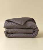 Housse de couette satin de coton et Lyocell Tencel™ Noisette