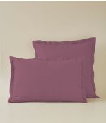 Taie d'oreiller coton violet raisin