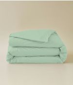 Housse de couette coton vert fleur d'amandier