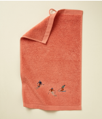 Serviette invité 30x50 fantaisie Après-ski rose thé