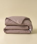 Housse de couette brodée Au coeur de la vallée taupe