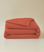 Housse de couette percale orange étincelle