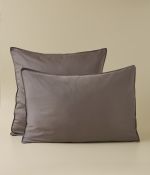Taie d'oreiller satin de coton et Lyocell Tencel™ Noisette